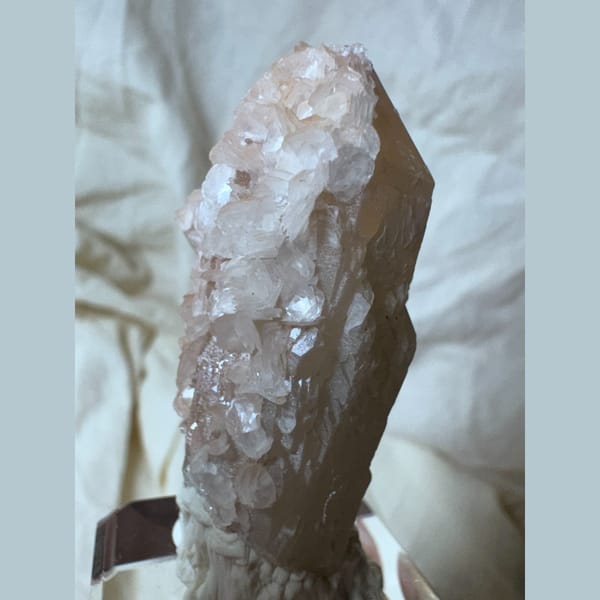 Pink Quartz with Calcite Inner Mongolia 5.6 cm — alternate view