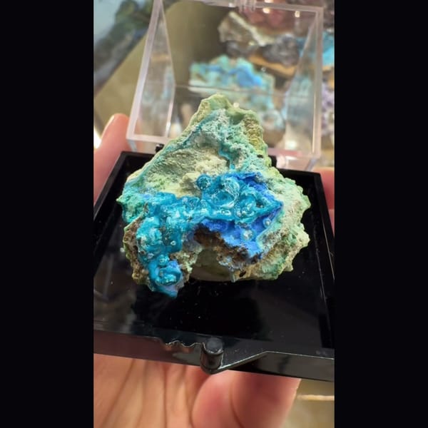 Blue Gibbsite Crystal Cluster 4.5 cm — complete view