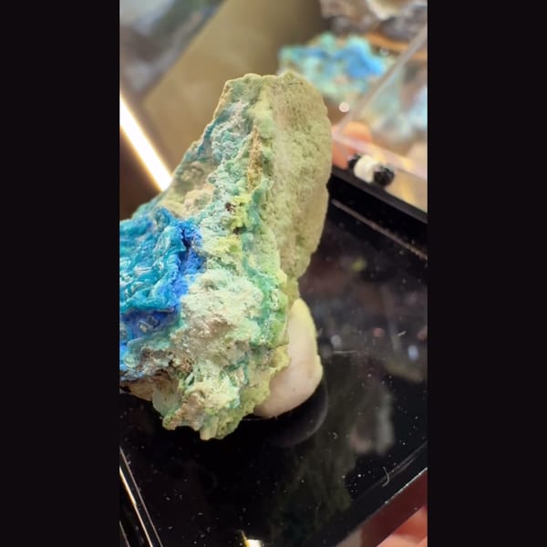 Blue Gibbsite Crystal Cluster 4.5 cm — alternate view