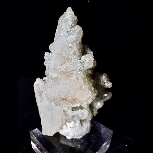 Quartz with Apophyllite and Calcite Hubei 5.5 cm — alternate view