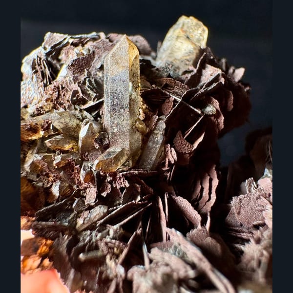Specular Hematite with Quartz 5.5 cm — alternate view