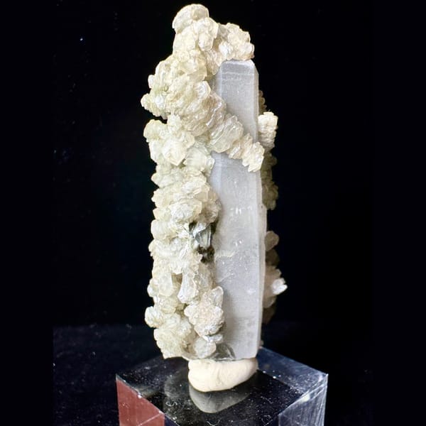 Green Quartz with Petal Calcite Inner Mongolia 8.5 cm — alternate view