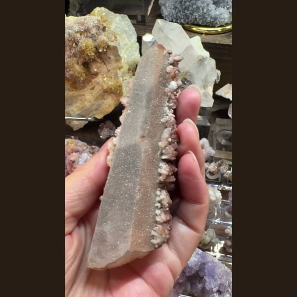 Red-Brown Quartz with Calcite Inner Mongolia 11.0 cm — complete view