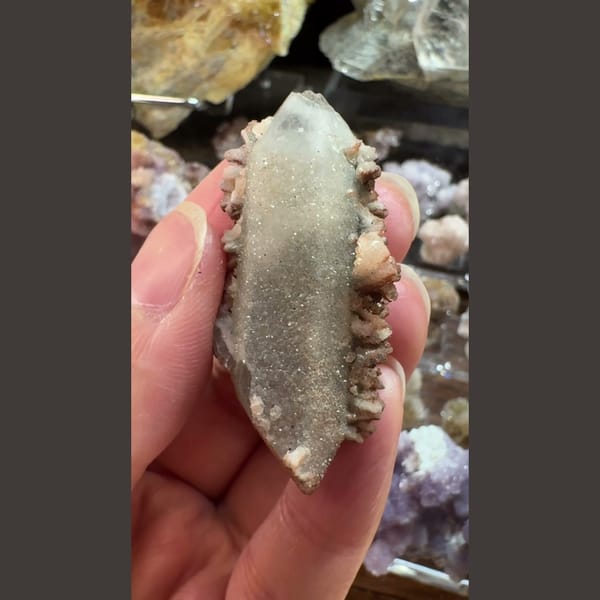 Small Quartz with Calcite Inner Mongolia 4.0 cm — alternate view