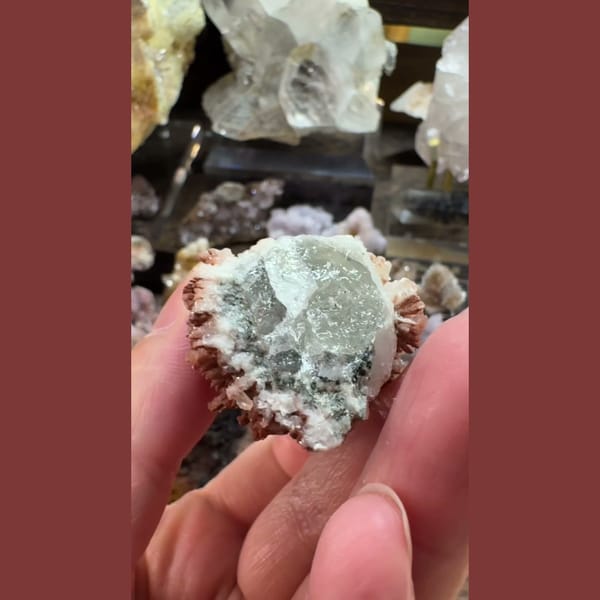 Red-Brown Quartz and Calcite Inner Mongolia 4.0 cm — alternate view