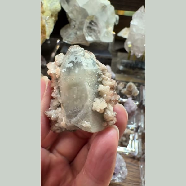 Red-Brown Quartz and Calcite Inner Mongolia 4.0 cm — alternate view