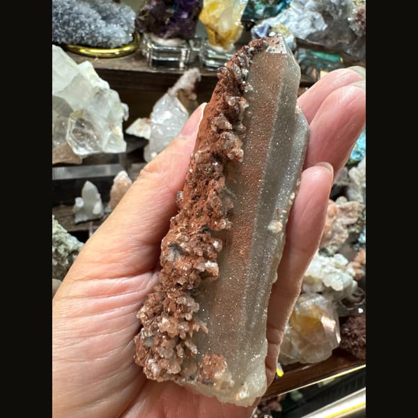 Quartz with Calcite 10.8 cm — alternate view