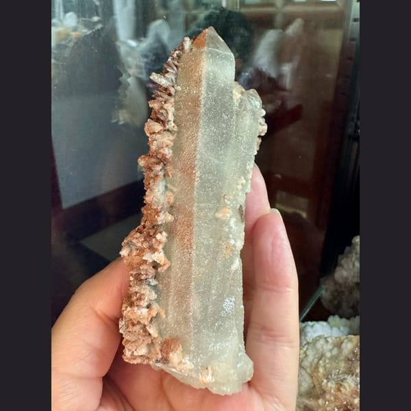 Quartz with Calcite 10.8 cm — detail view