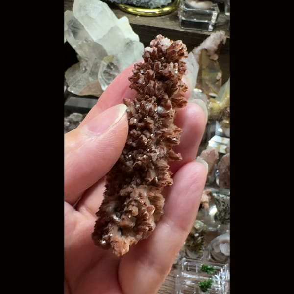 Clear Quartz with Calcite Inner Mongolia 6.5 cm — complete view