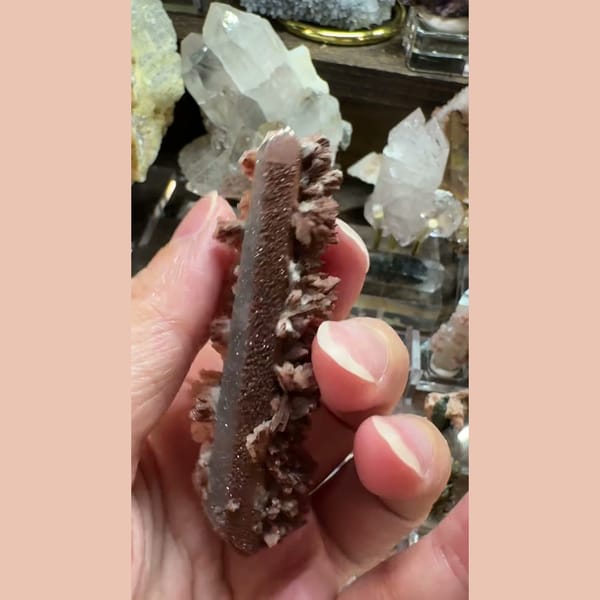 Clear Quartz with Calcite Inner Mongolia 6.5 cm — alternate view
