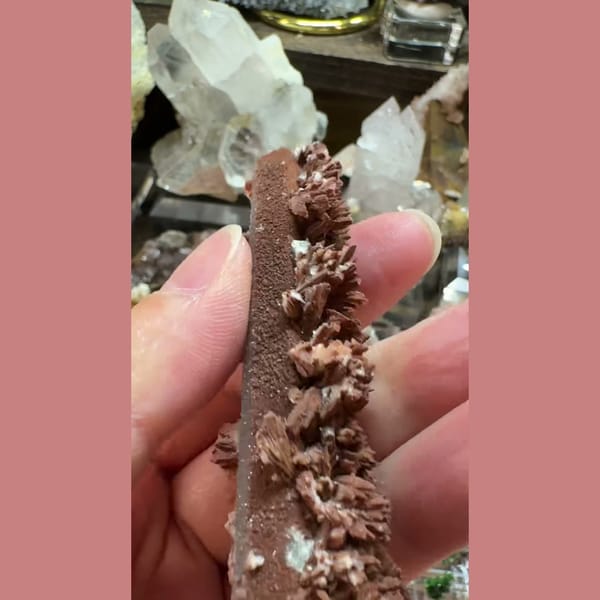 Clear Quartz with Calcite Inner Mongolia 6.5 cm — alternate view