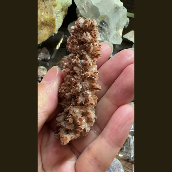 Clear Quartz with Calcite Inner Mongolia 6.5 cm — detail view