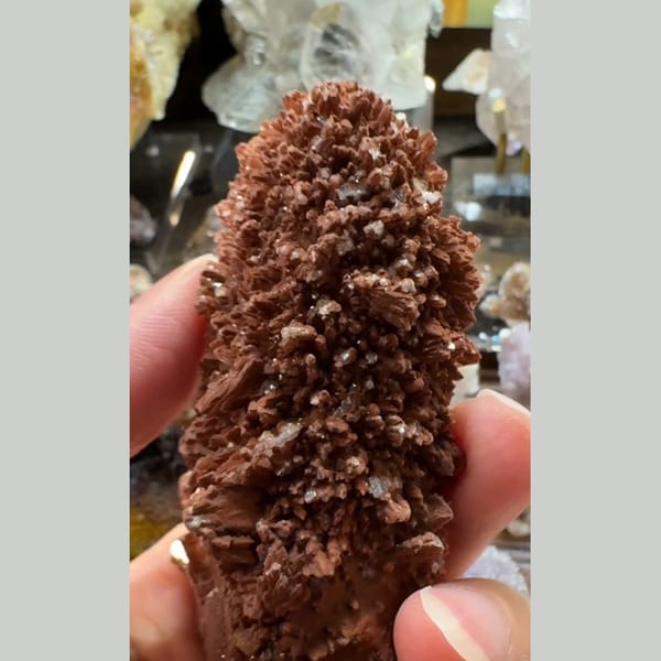 Quartz with Red Clay Calcite Inner Mongolia 9.5 cm — alternate view
