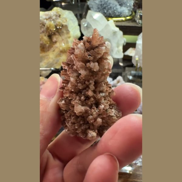 Quartz Half-Coated with Calcite Inner Mongolia 4.5 cm — alternate view