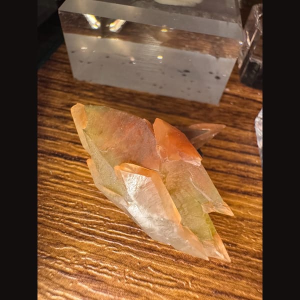 Orange, Yellow and Green Calcite Crystal Daye 6.0 cm — complete view