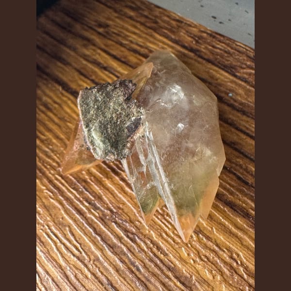 Orange, Yellow and Green Calcite Crystal Daye 6.0 cm — alternate view