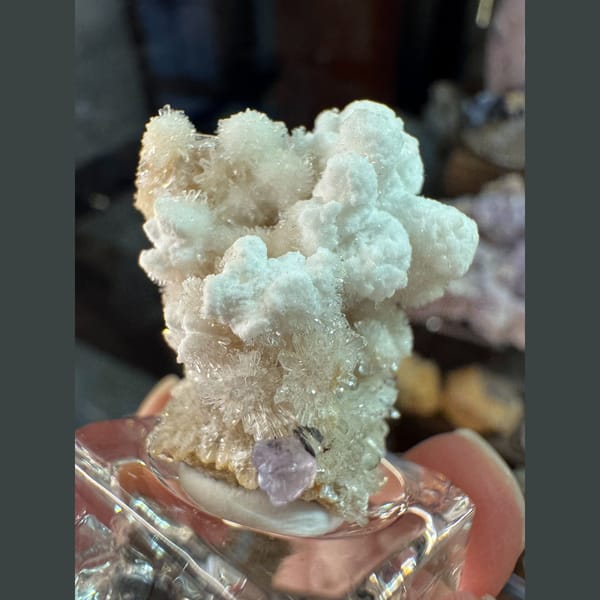 Popcorn Creedite with Fluorite 3.0 cm — complete view