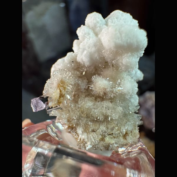 Popcorn Creedite with Fluorite 3.0 cm — alternate view