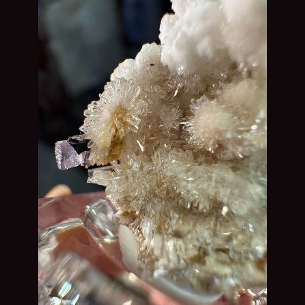 Popcorn Creedite with Fluorite 3.0 cm — alternate view