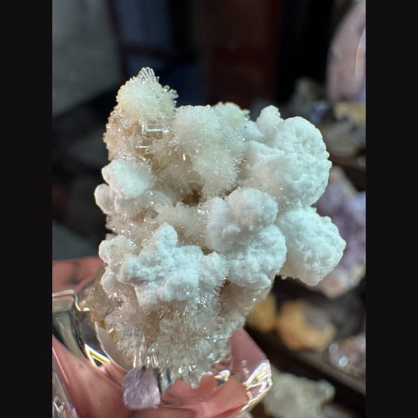 Popcorn Creedite with Fluorite 3.0 cm — detail view