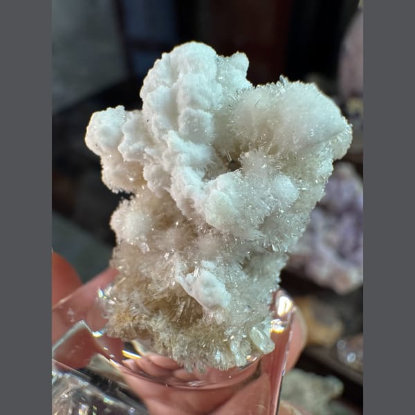 Popcorn Creedite with Fluorite 3.0 cm — detail view