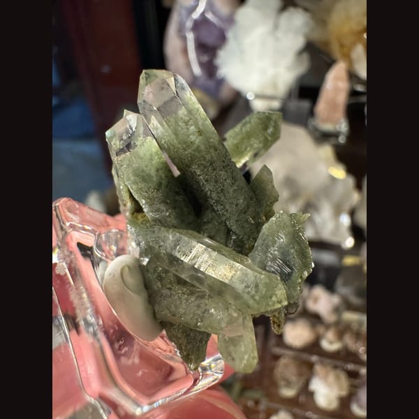 Green Phantom Quartz Cluster Pakistan 3.3 cm — alternate view