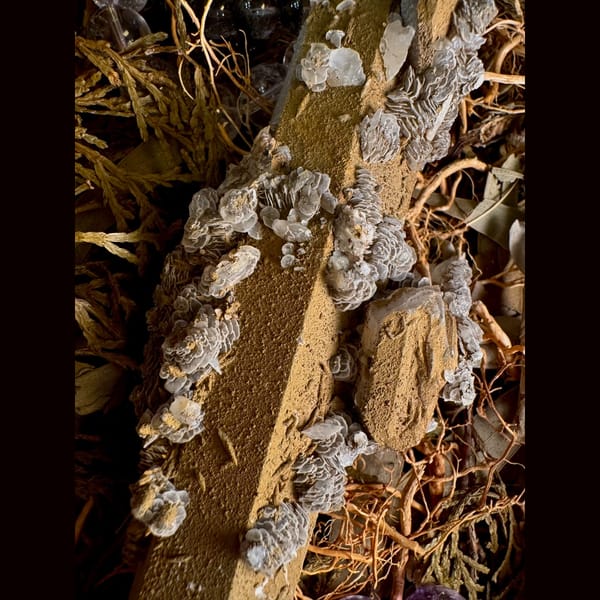 Long Quartz with Calcite Inner Mongolia 16.0 cm — alternate view