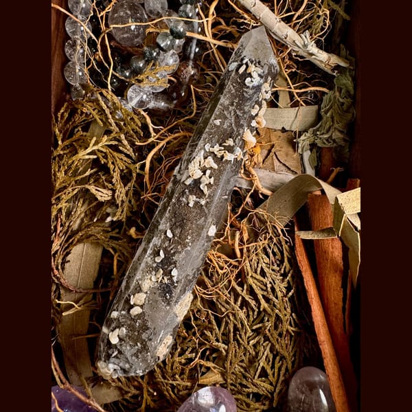 Quartz with Calcite Petals Inner Mongolia 17.0 cm — complete view
