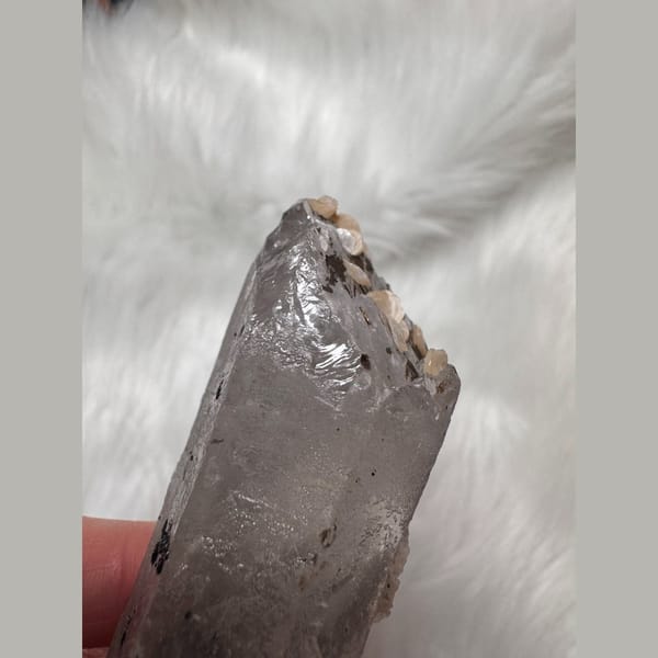 Quartz with Calcite Petals Inner Mongolia 17.0 cm — detail view