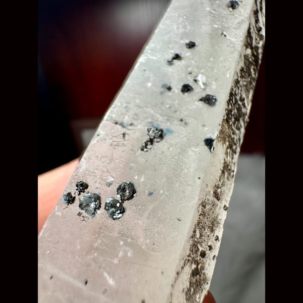 Quartz with Calcite Petals Inner Mongolia 17.0 cm — detail view