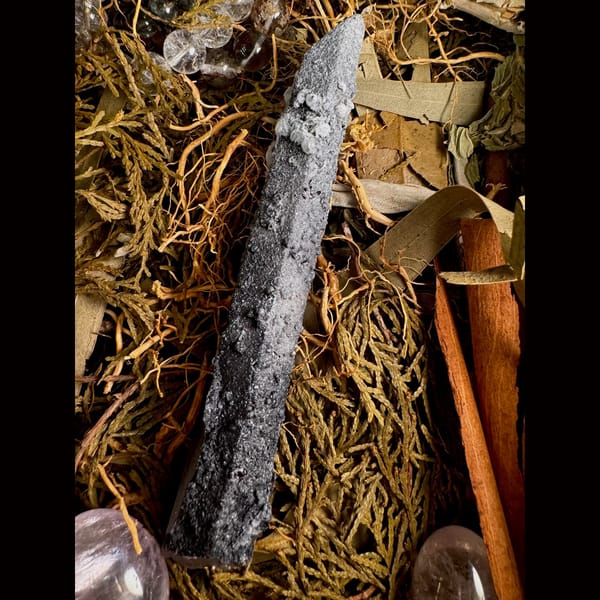 Quartz Point with Calcite Petals Inner Mongolia 13.0 cm — complete view
