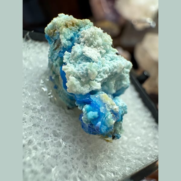 Blue and White Gibbsite with Gypsum 2.0 cm — alternate view