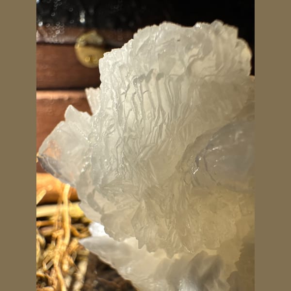 White Petal Calcite Flower 5.0 cm — alternate view