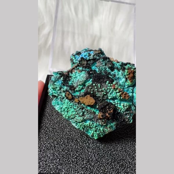 Blue-Green Gibbsite Plate 5.5 cm — complete view