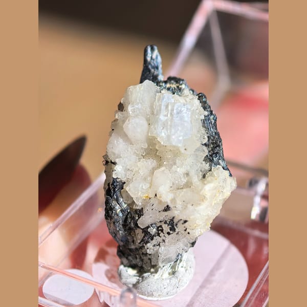 Galena with Fluorite and Quartz — Yaogangxian - detail view