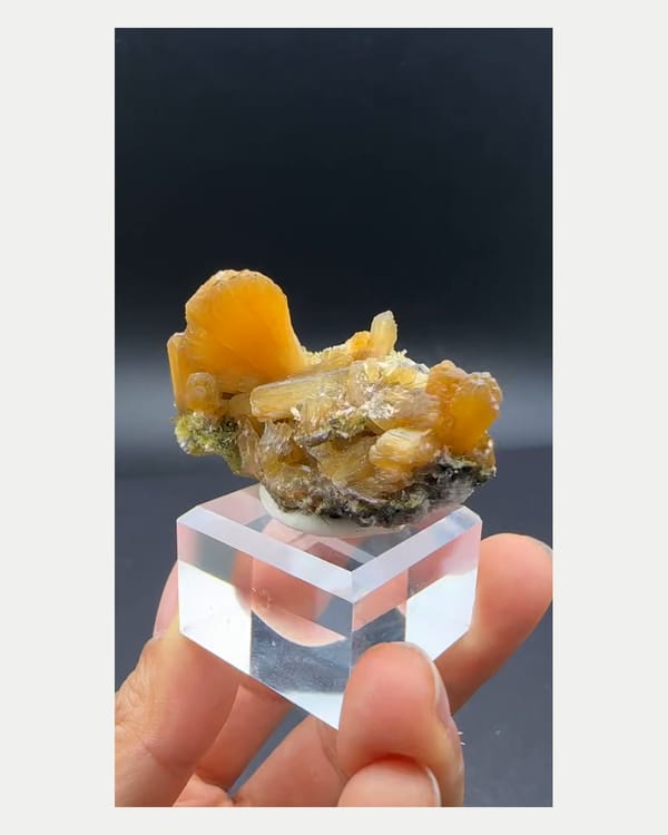 Complete opposite face of bladed stellerite cluster