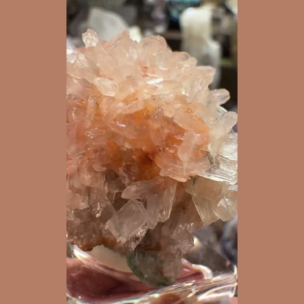 Orange Heulandite Cluster India 4.0 cm — alternate view