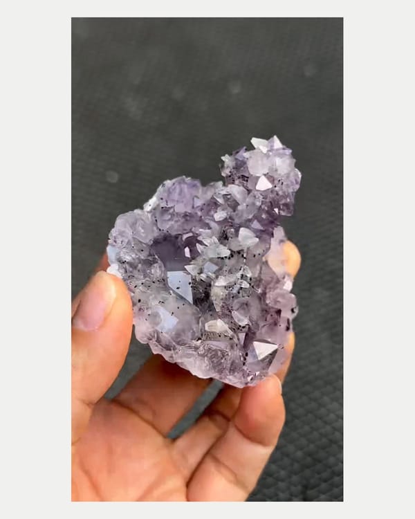 Complete opposite face of Brazilian purple quartz cluster
