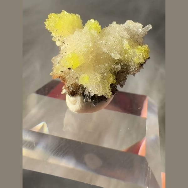 Creedite Flower with Yellow Inclusions 3.5 cm — alternate view