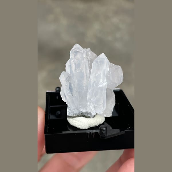 Frosted milky quartz cluster from Jinlong — detail view