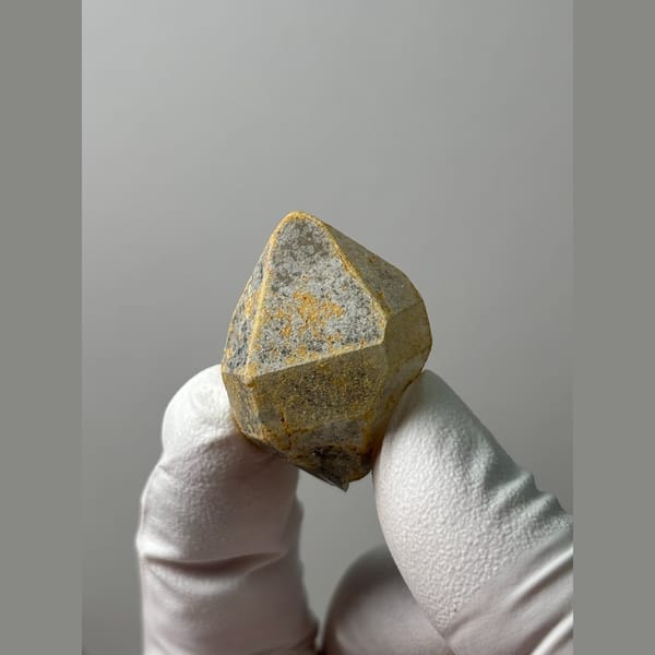 Weathered double-terminated quartz from Yunnan — complete view