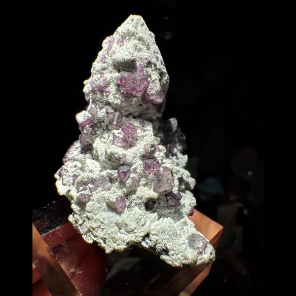 Candle Quartz with Purple Fluorite Inner Mongolia 6.0 cm — complete view