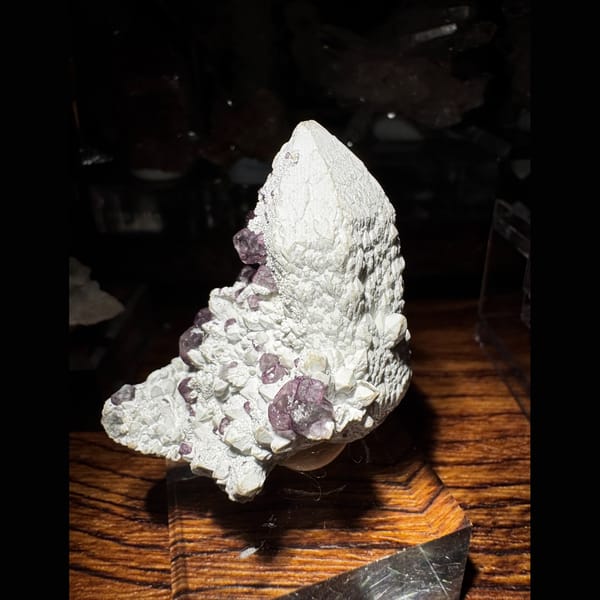 Candle Quartz with Purple Fluorite Inner Mongolia 6.0 cm — alternate view