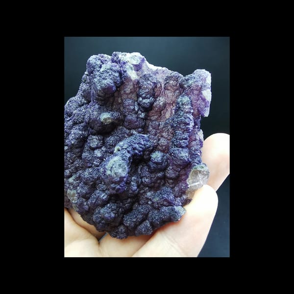 Purple-skin quartz cluster — alternate view