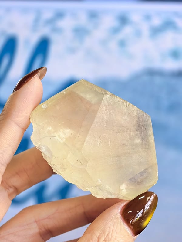 Large Calcite Crystal with Red Phantom — Daye — individual mineral specimen view 2