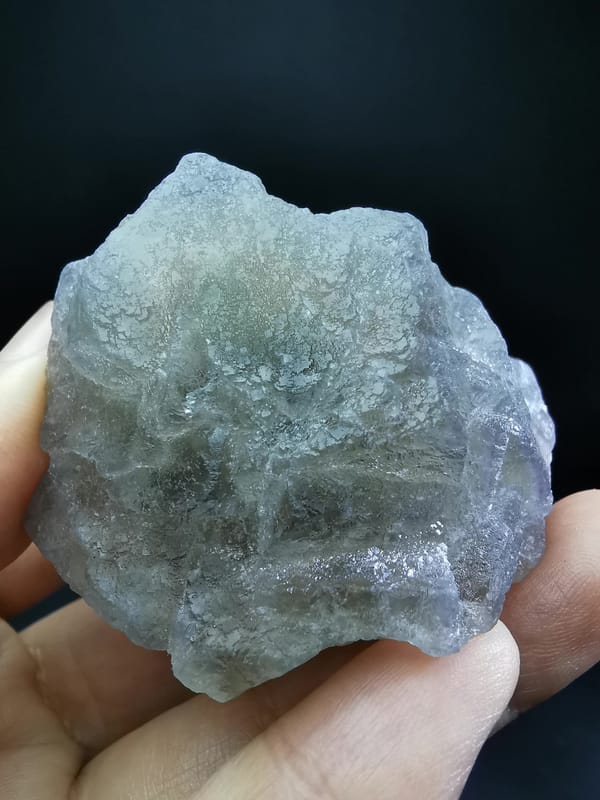 Cubic fluorite and candle quartz — complete low front view