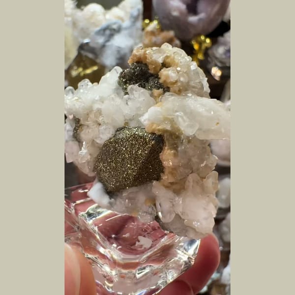 Calcite with Chalcopyrite Daye 3.5 cm — complete view