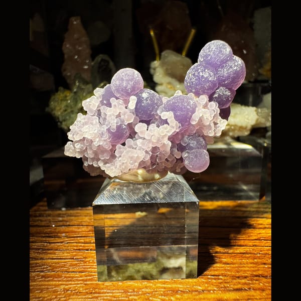 Purple Grape Agate Botryoidal Cluster 6.0 cm — complete view