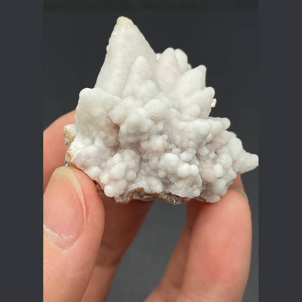 Chunky tan calcite cluster from Yunnan — detail view