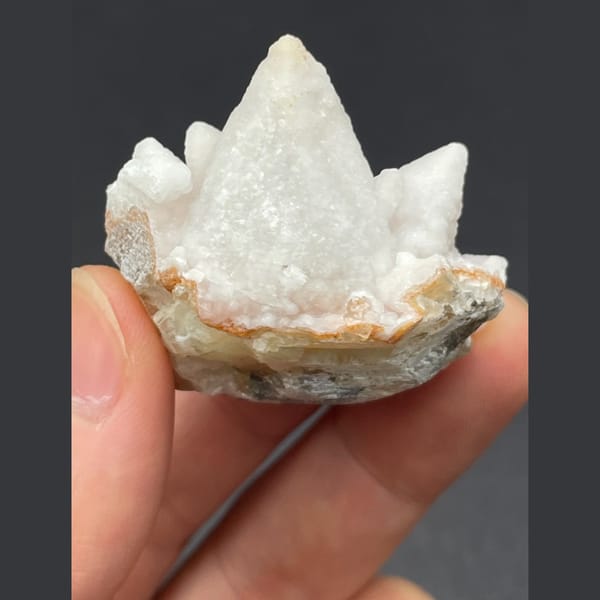 Chunky tan calcite cluster from Yunnan — detail view